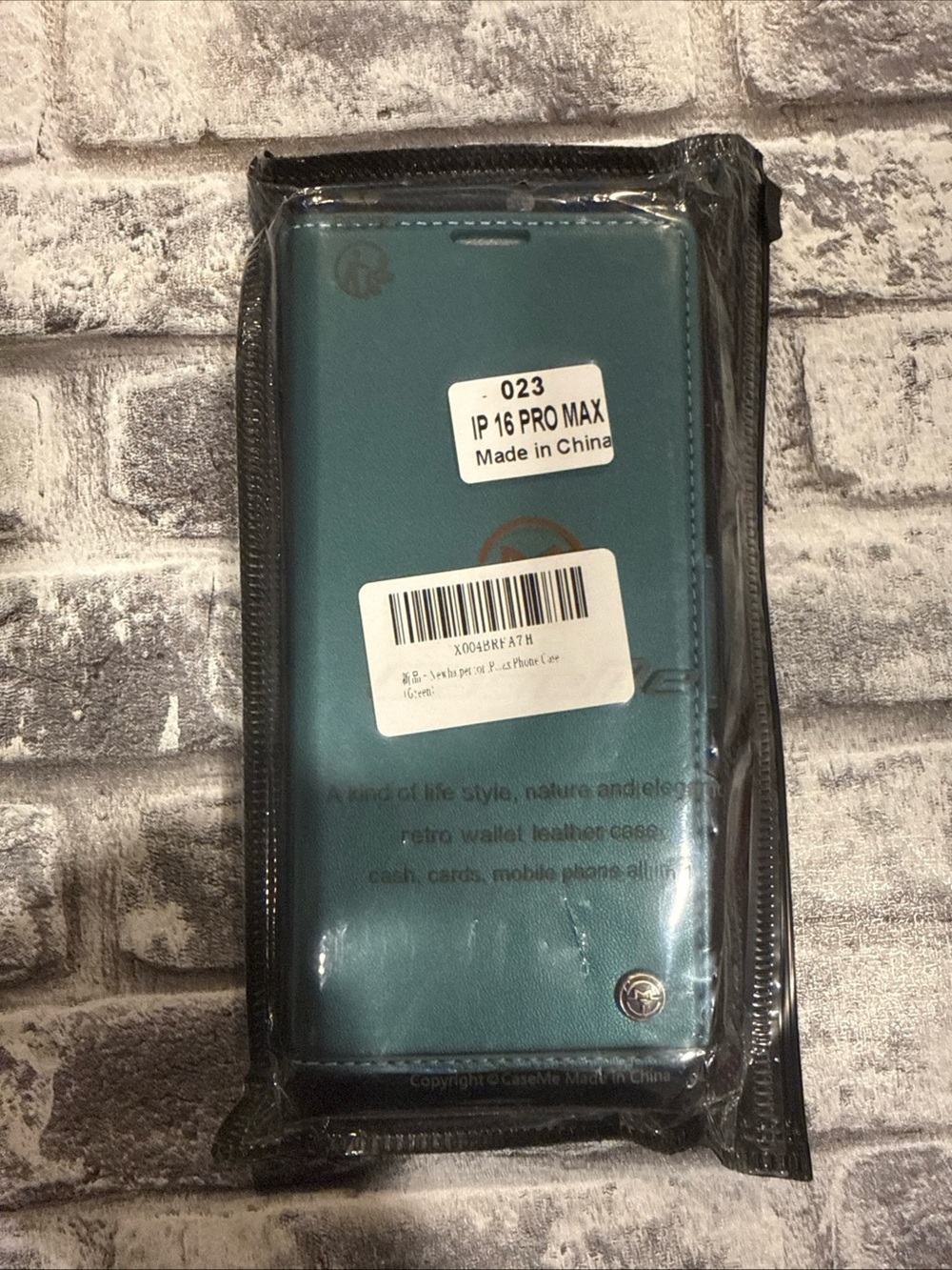 Wallet-Style Phone Case for IP 16 Pro Max – Teal